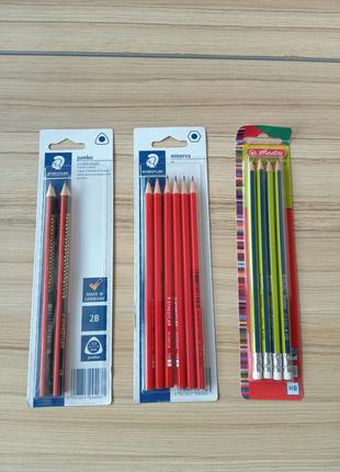Простые карандаши staedtler и herlitz