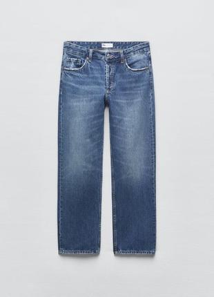 Прямые классические джинсы zara 100% хлопок