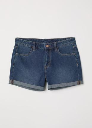 Короткие джинсовые шорты h&m, xs/s