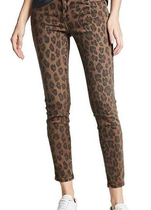 Леопардовые джинсы kanope slim fit, s/m
