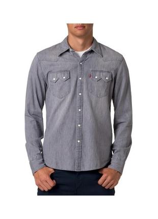 Джинсова сорочка levis slim fit sawtooth western gray shirt