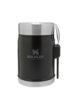 Stanley CLASSIC MATTE BLACK Термос для Їжі з ложкою 400мл, нер...