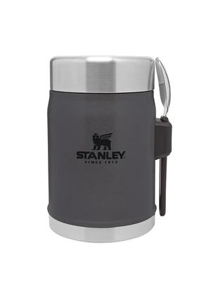 Stanley CLASSIC CHARCOAL Термос для Їжі з ложкою 400мл, нержав...