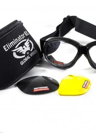 Окуляри захисні зі змінними лінзами global vision eliminator kit