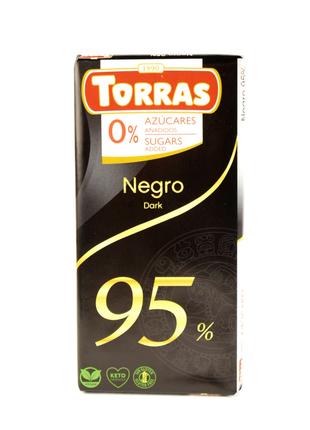 Шоколад черный без сахара Torras Dark 95% 75 г Испания