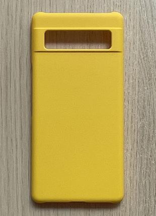 Google Pixel 7a чехол желтый, матовый, ударопрочный пластик