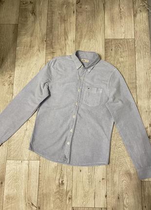 Хлопковая рубашка имитация джинса, hollister, размер 44-46