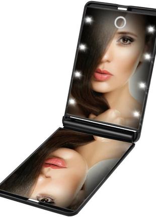 Портативне дзеркало для макіяжу Rantizon, 8 світлодіодів, дзер...