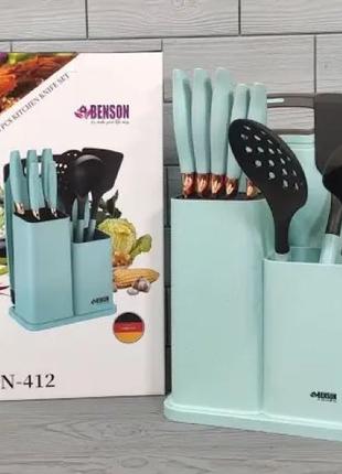 Набір кухонних ножів + набір кухонного приладдя Benson BN-412