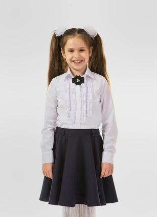 Блузка сорочка для дівчинки школа біла 71711401100 шкільна фор...