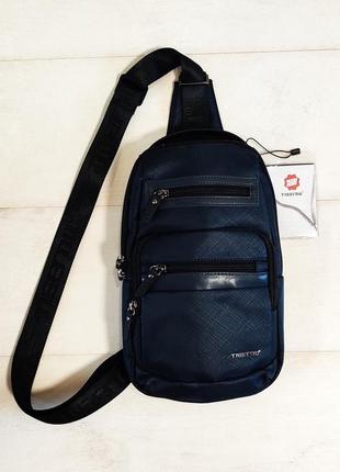 Рюкзак через плече (сумка крос-боді) tigernu t-s8173 темно-синій