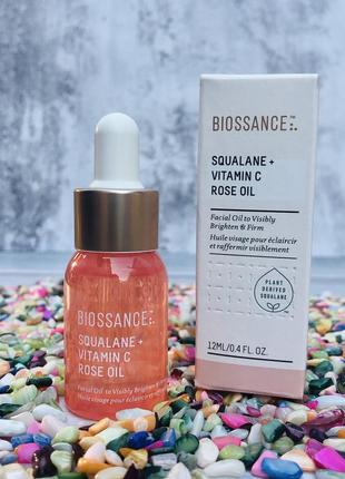 ✔️оригинал масло для лица biosance squalane + vitamin c rose oil