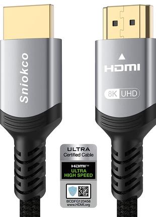 Кабель высокоскоростной HDMI 2.1 4K 80Гц 0,5м Sniokco 48 Гбит/с
