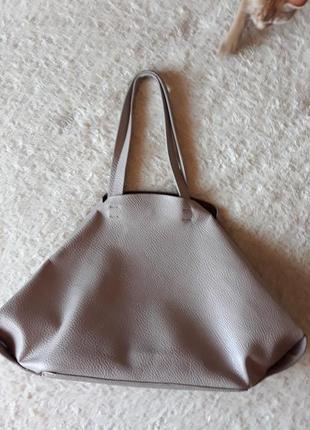 Zara сумка шоппер песочного цвета