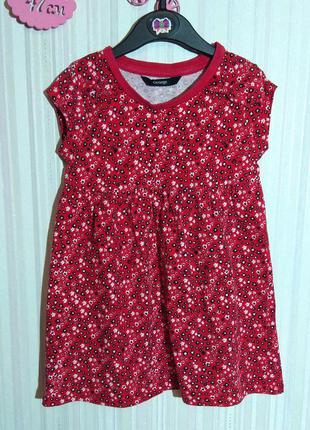 Красное платье в цветочек george р. 2-3 года