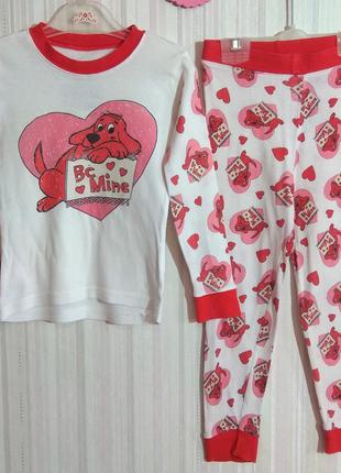 Бело-красная пижама с собачками clifford р. 5т