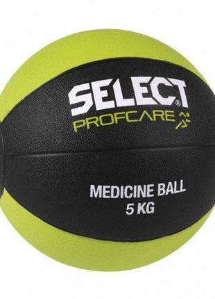 Мяч медицинский SELECT Medicine ball (011) чорн/салатовий, 5кг
