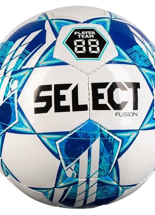 М’яч футбольний SELECT Fusion v23 (962) біл/синій, 4
