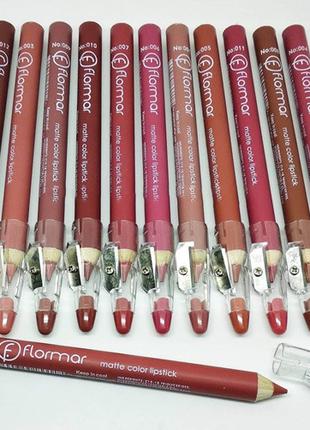 Карандаши для губ Flormar Matte Color Lipstick (12 шт)