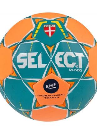 Мяч гандбольный SELECT Mundo (213) зелен/помаран, 3