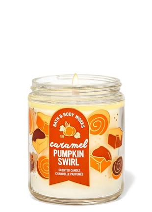 Ароматическая свеча bath and body works - caramel pumpkin swirl