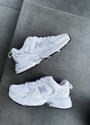 Кроссовки new balance silver / white  ⁇  ню баланс