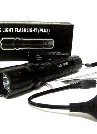 Светодиодный фонарик с отпугивателем police bl-1101 зу 220в + ...