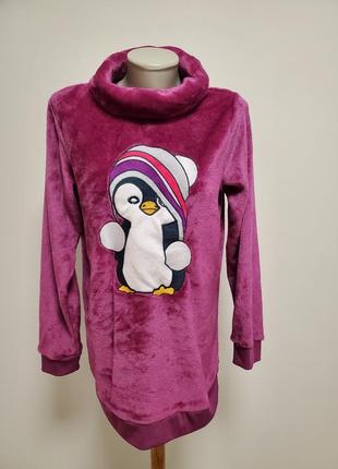 Шикарная брендовая флисовая домашняя кофта пижама