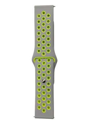 Ремінець для Samsung Gear S3 Nike 22mm Колір Сіро-Салатовий
