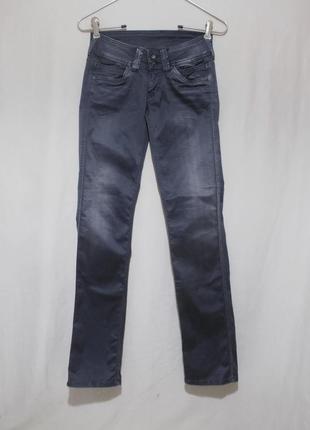Джинси прямі атласні легкі w25 l32 'pepe jeans london''slinky'