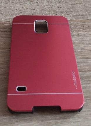 Чехол Motomo Aluminum Case для Samsung Galaxy S5 красный