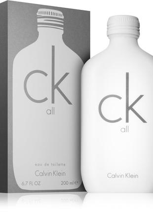 Туалетная вода унисекс Calvin Klein All 200 мл, свежий цветочн...