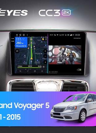 Teyes CC3 2K Chrysler Grand Voyager 5 2011-2015 9" Штатная маг...