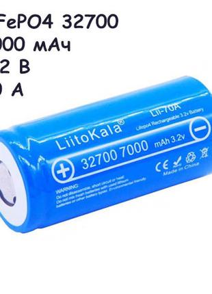 Аккумулятор 32700 высокотоковый LiFePO4 3.2В 7000мАч 30А Liito...