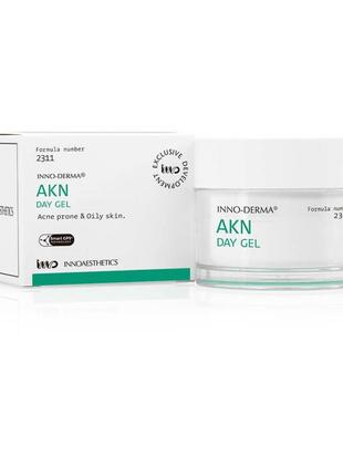 Innoaesthetics akn day gel гель для жирної проблемної шкіри, 50 г