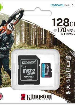 Карта памяти Kingston MicroSDXC 128GB Canvas Go! Plus Class 10...