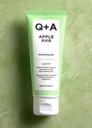 Отшелушивающий гель с aha кислотами - q+a apple aha - exfoliat...