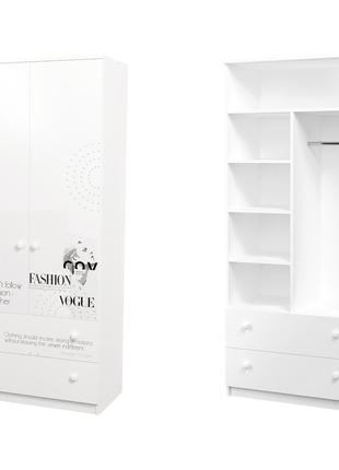 Шкаф Vogue с ящиками белый\ комбинированный