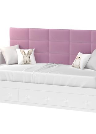 Кровать "Элли" 1 Белая с Розовым