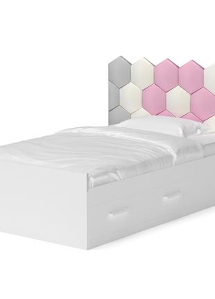 Кровать с мягкими панелями сотами 1