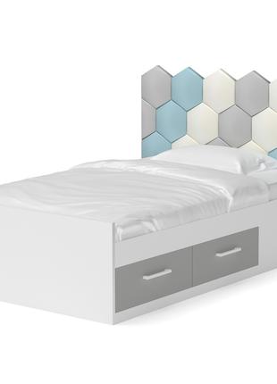 Кровать с мягкими панелями сотами 3