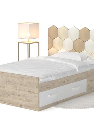 Кровать с мягкими панелями сотами 4