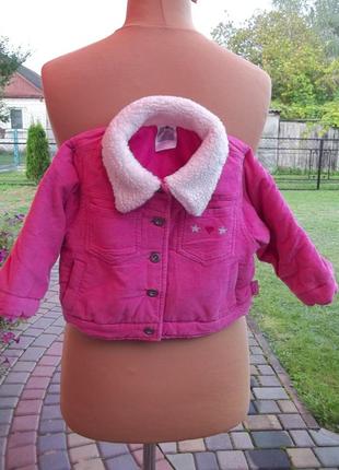 ( 6 - 12 месяцев ) детская вельветовая куртка на девочку б / у