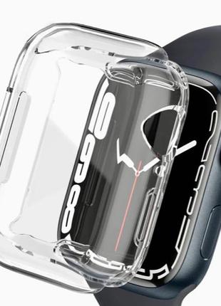 Прозрачный чехол для Apple Watch Series 7/8 41 мм