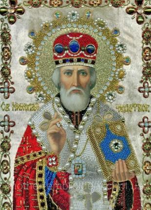 Алмазная вышивка " Икона Святой Николай Чудотворец " религия б...