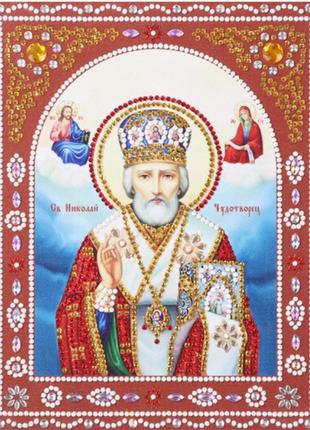 Алмазная вышивка Икона Святой Николай Чудотворец религия бог ч...