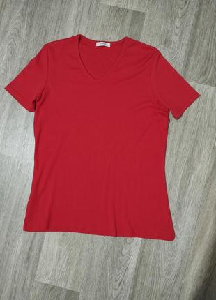Женская красная футболка в рубчик / george / поло / женская од...