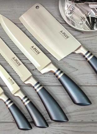 Набор ножей A-Plus KF-1004.  Набір кухонних ножів A-Plus на пі...