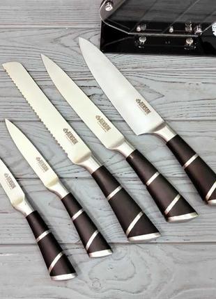Набір кухонних ножів на підставці Benson. Ножі на кухню