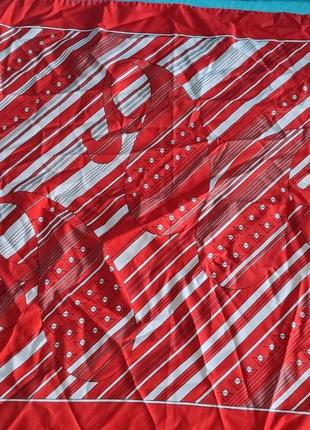 Бандана косынка платок 75×75 см красная